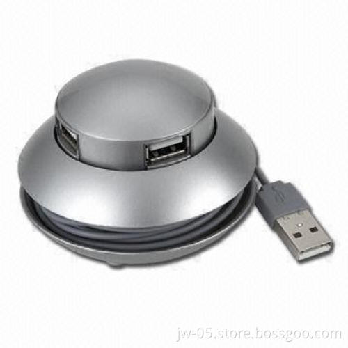 4-port Pop-up USB Hubs, Measures 74.5 x 74.5 x 43.5mm